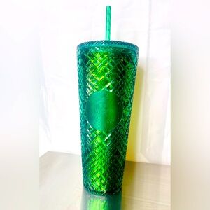 Starbucks Spring 2022 Emerald Green Jeweled 24 oz Tumbler Venti Bejeweled